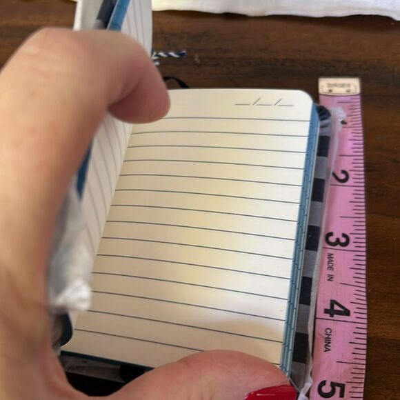 Draper James Mini Notebook NWT In Gingham Cor and 3 stickers - Picture 4 of 7